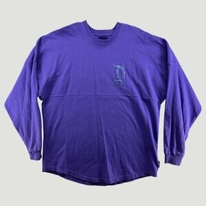Disneyland Resort Spirit Jersey Purple Glitter Logo Oversized Crewneck M